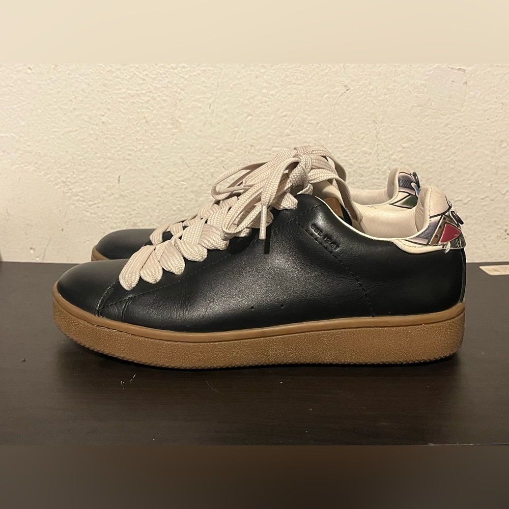 Coach C101 Flower Tattoo Low-top Sneakers In Black Size 7 Women’s
